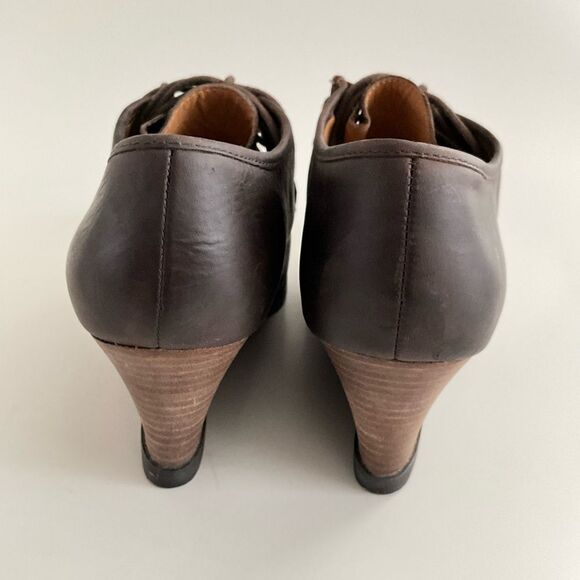 Lauren Ralph Lauren Leather Denver Wedge Bootie Y2K Brown 10 main image 10